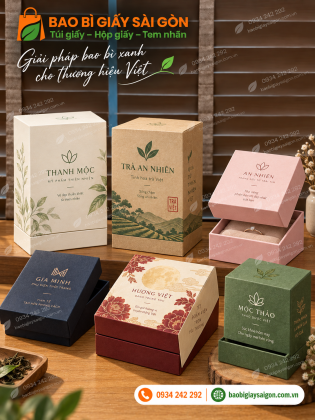 Hộp giấy nắp âm dương