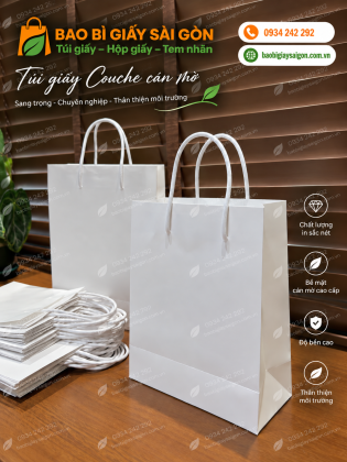 Túi giấy couche cán mờ