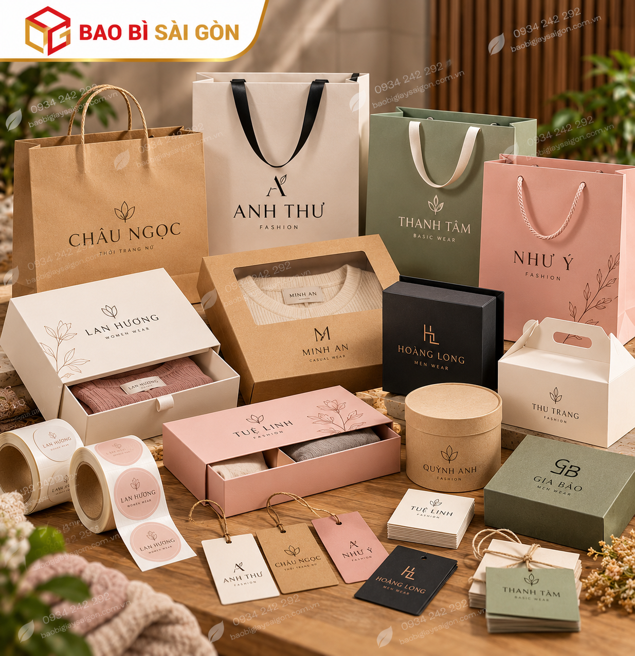 BAO BÌ GIẤY NGÀNH THỜI TRANG