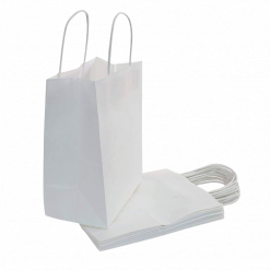 Túi Giấy Kraft Trắng Trơn Có Quai