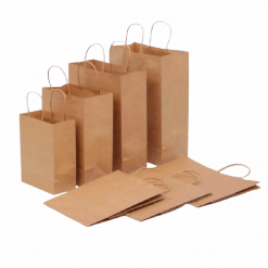 Túi Giấy Kraft Nâu Trơn Có Quai